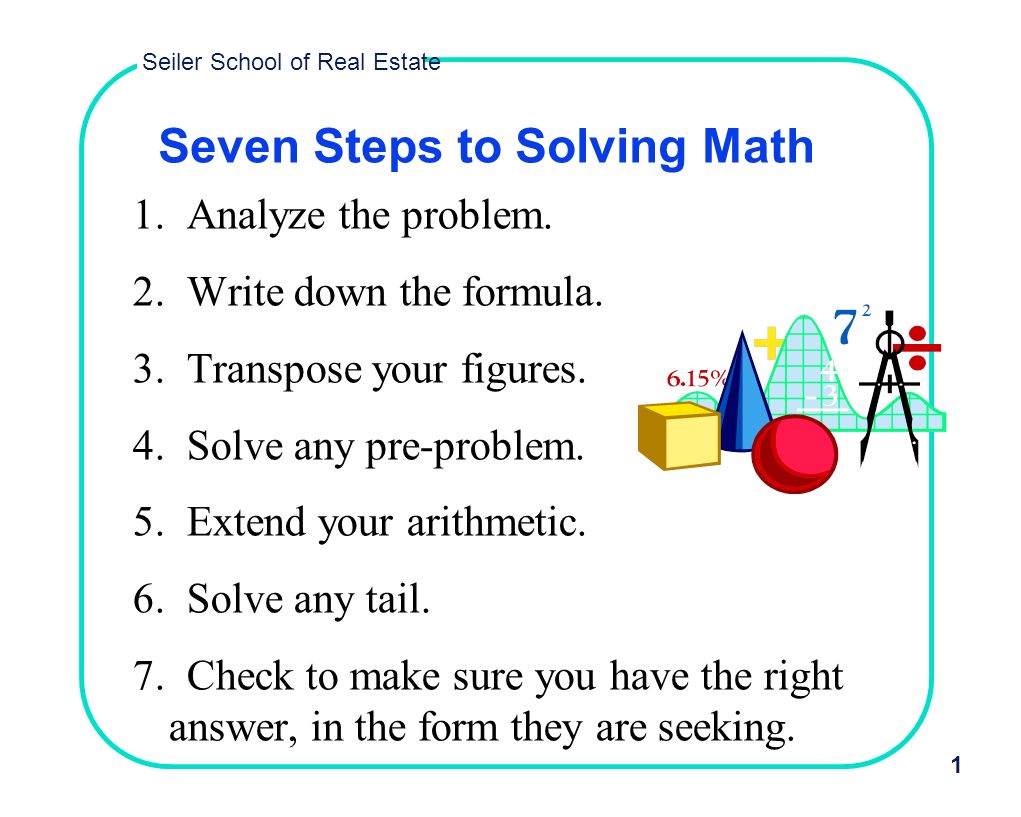 Seven steps of problem solving
